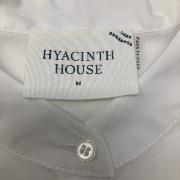 NWT Hyacinth House White Buttondown Vail Blouse Size M 100% Cotton - Picture 6 of 9